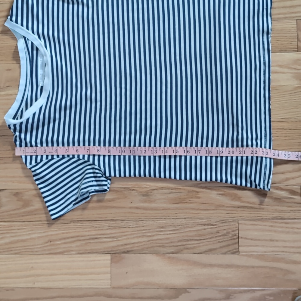 Nili Lotan Brady Distressed Striped Tee Small